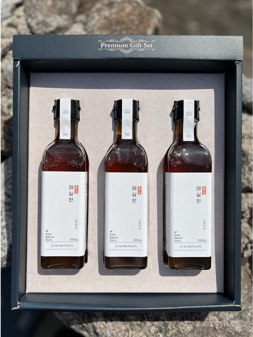 3년 발효숙성 유기농 매실원 선물세트, 선물용(쇼핑백 포함), 300ml