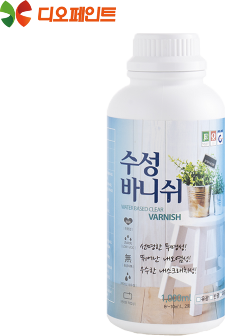 디오페인트 수성바니쉬 500ml(반광), 반광, 500ml, 1개