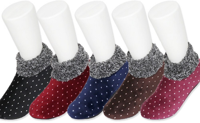 여성용 벨벳버선 미니도트 보카시카바 5켤레 땡땡이