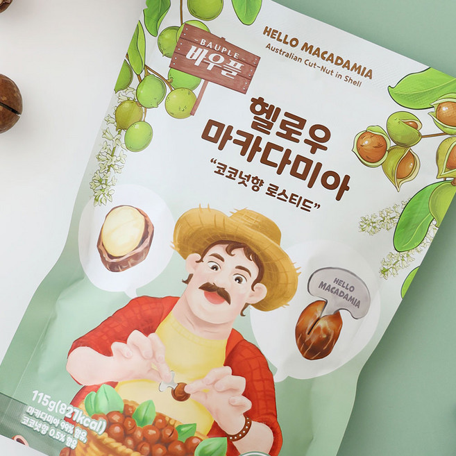 헬로우 마카다미아 까먹는 호주 마카다미아 인쉘 통 마카다미아 코코넛향 로스티드, 1개, 115g