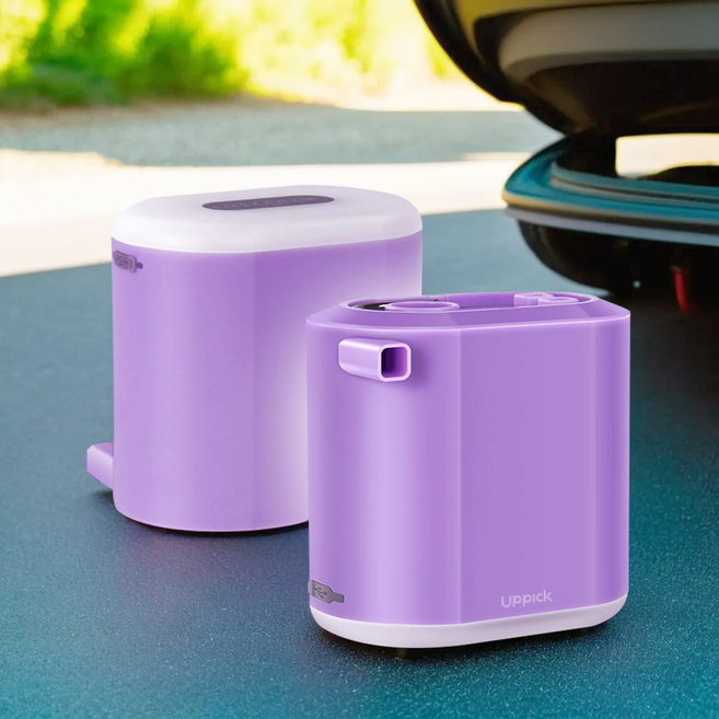 [8in1] 업픽 에어펌프 듀얼 모터 캠핑 미니 무선 진공 압축 보조배터리, 1개