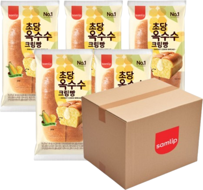 삼립 초당옥수수크림빵, 2kg, 5개