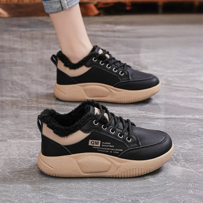 Modern Fashion 여성 발편한 기모 안감 운동화 방한 스니커즈 L08