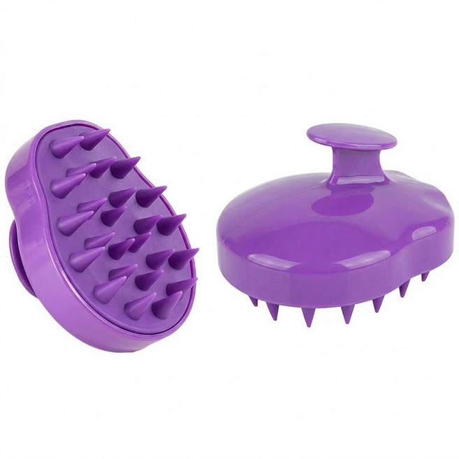 제롯 헤어 두피 마사지 샴푸 브러쉬, 1개, 퍼플