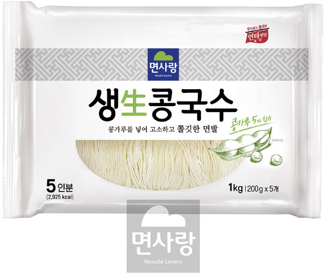 면사랑 생콩국수 (실온 생면 사리), 3개, 1kg