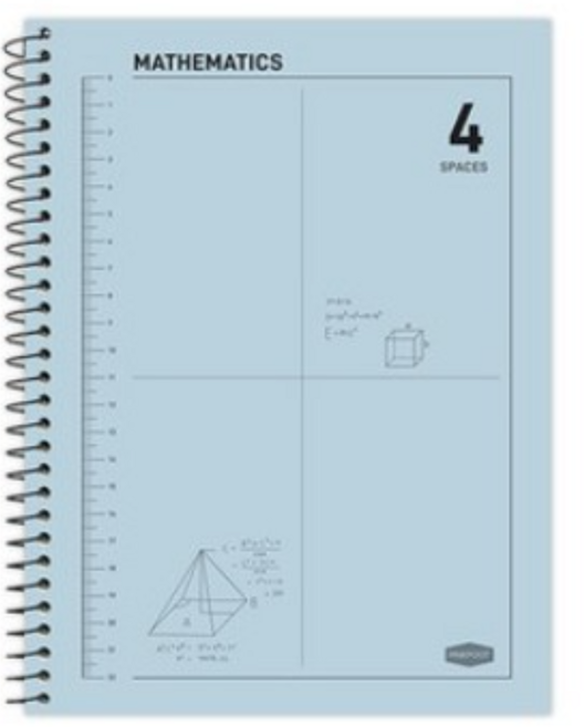 핑크풋 3000 4분할수학연습장 국어/깍두기노트, 스카이블루, 1개