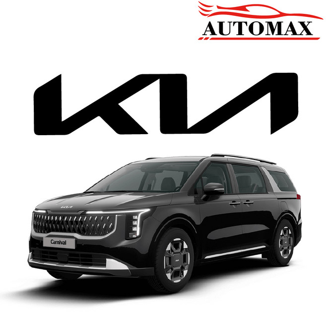 카니발KA4 페이스리프트 엠블럼 데칼스티커 블랙PPF 전방 후방 세트1+1, 1개, 한대분풀세트
