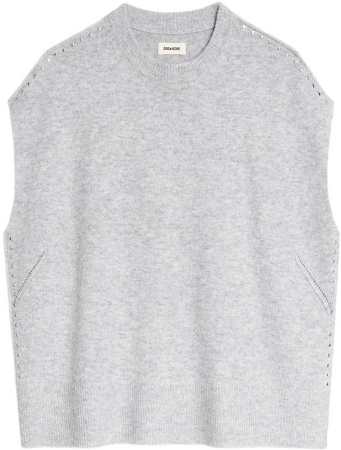 쟈딕앤볼테르 장식 민소매 스웨터