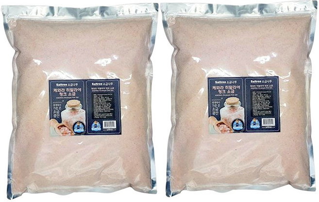 케와라 히말라야 핑크 소금(가는 입자), 5kg, 2개