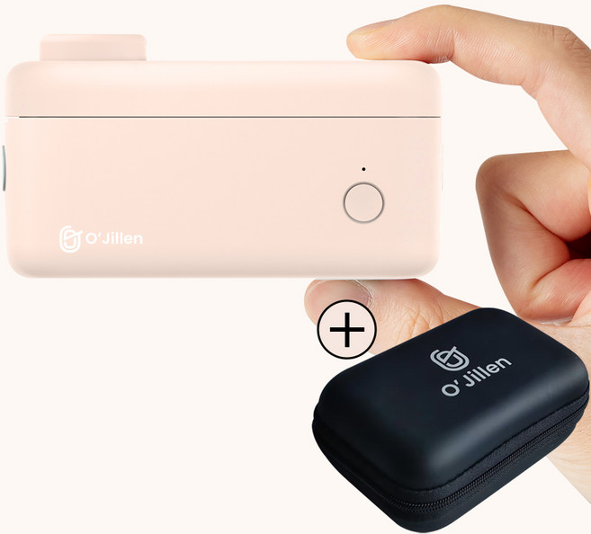 오지렌 블루투스 네임스티커 감열식 라벨프린터 스탬프 커팅 라벨기, 1개, WP9528/핑크