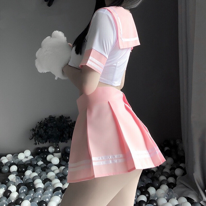 學生日記雙色學生制服 買3送1 兔女郎學生裝秘書角色扮演派對萬聖節聖誕節服裝