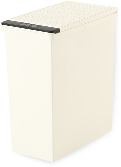 리빙스마일 분리수거함 팝업도어 45L, 01 아이보리, 1개