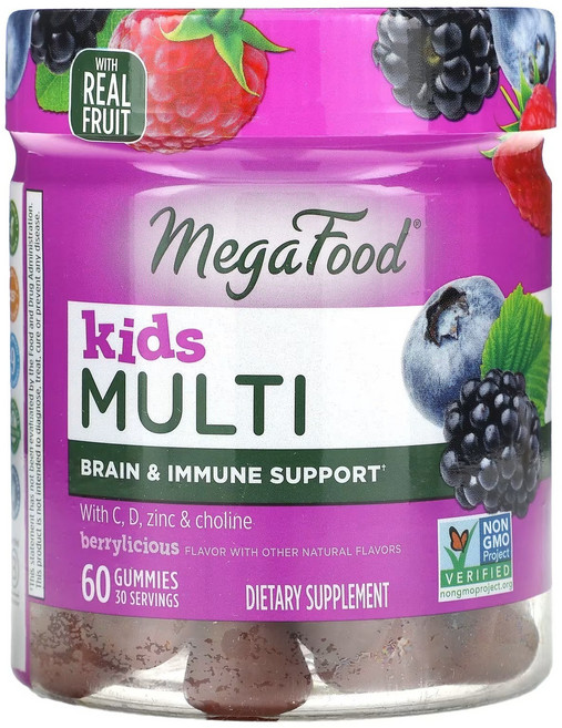 MegaFood 키즈 멀티 베릴리셔스 60 구미젤리, 1개, 60정