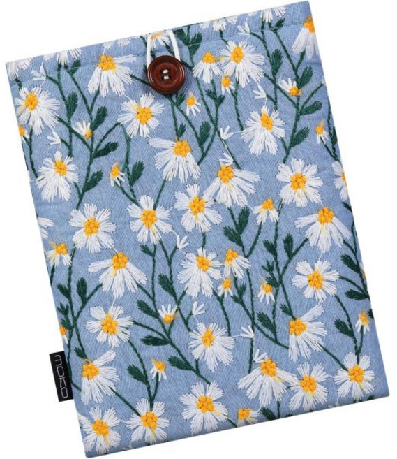 모코 67인치 자수 데이지 패딩 슬리브 파우치 화이어 7 2022 7인치 킨들 컬러소프트 시그니처 에디션 2024 11108 세대 페이퍼화이트 11세대10세대 보야지코보 전자책, Blue - White Daisy