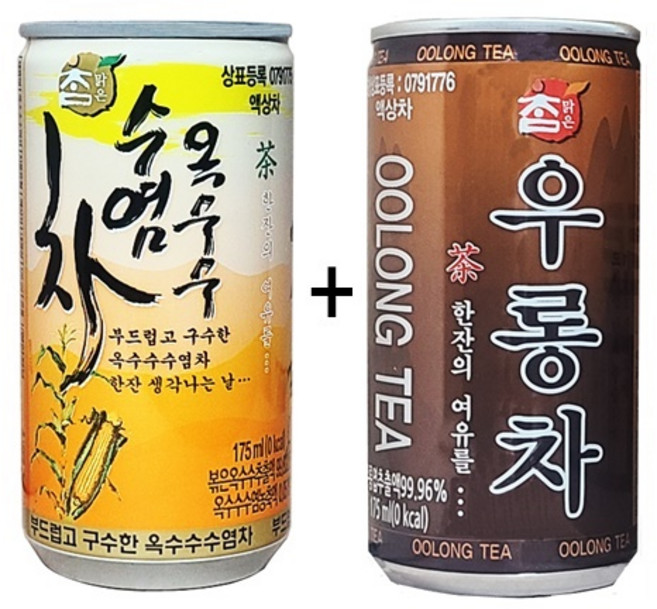참맑은 옥수수수염차 175ml(30캔) + 참맑은 우롱차 175ml(30캔), 175ml, 1개, 1개입
