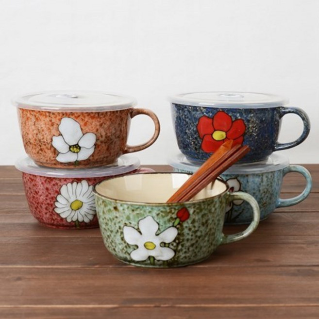 소담 밀폐뚜껑 라면기, 핑크 1인조, 1개