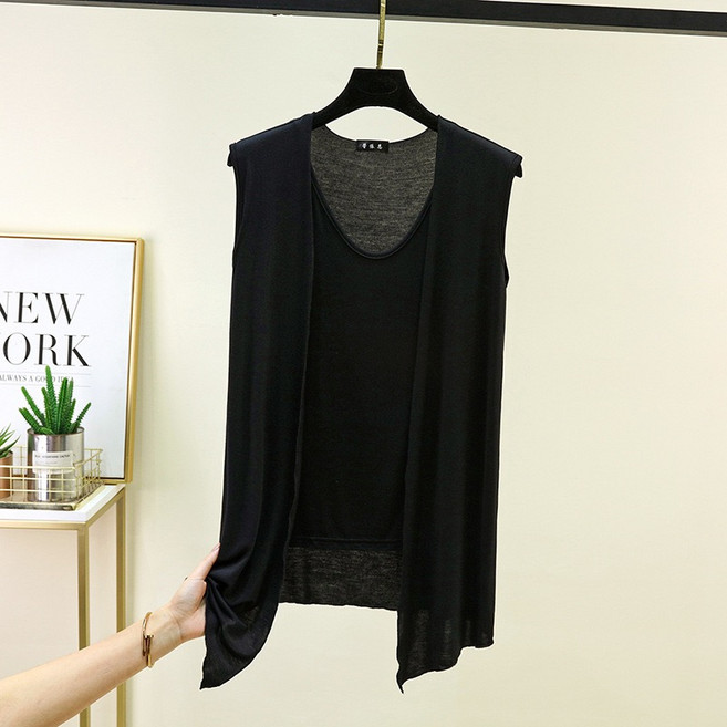 여성 모달 빅사이즈 나시 티셔츠 KX-2611