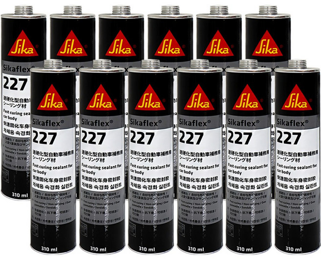 씨카 플렉스 227 일제 고성능실리콘 자동차 보수용 속경화 실란트 백색 차량용 및 범용 SIKA FLEX 시카 1박스 12EA, 12개