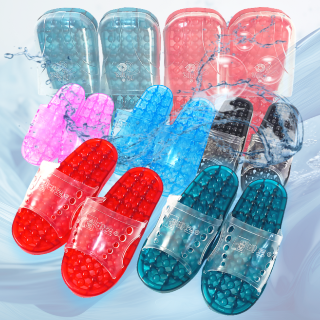 아이디어산업 물바로 욕실화 아동용 트임, 레드, 1개, 레드