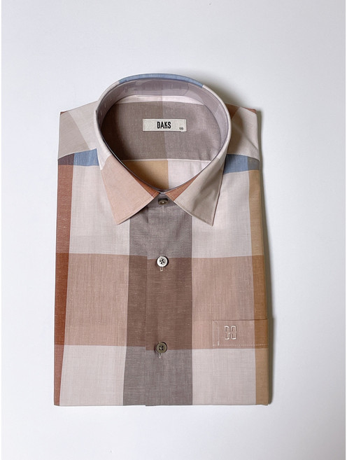 닥스 봄체크 빅사이즈 반팔 셔츠