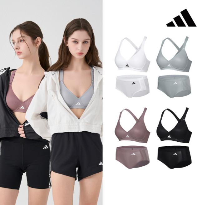 [아디다스] 여성 하이 퍼포먼스 크로스 브라팬티 8종 세트