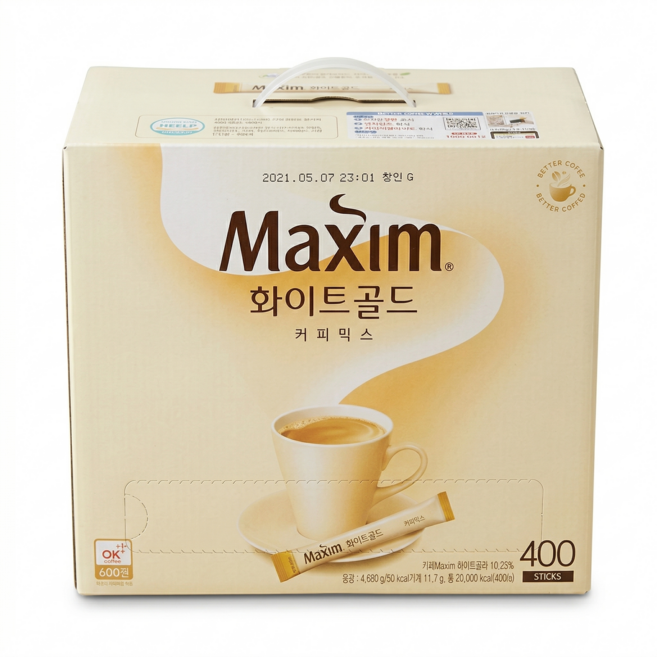 동서식품 맥심 화이트 골드 커피믹스 400개입(T) X 1개, 동서맥심 화이트골드 커피믹스 400T : 믹스커피, 400개입