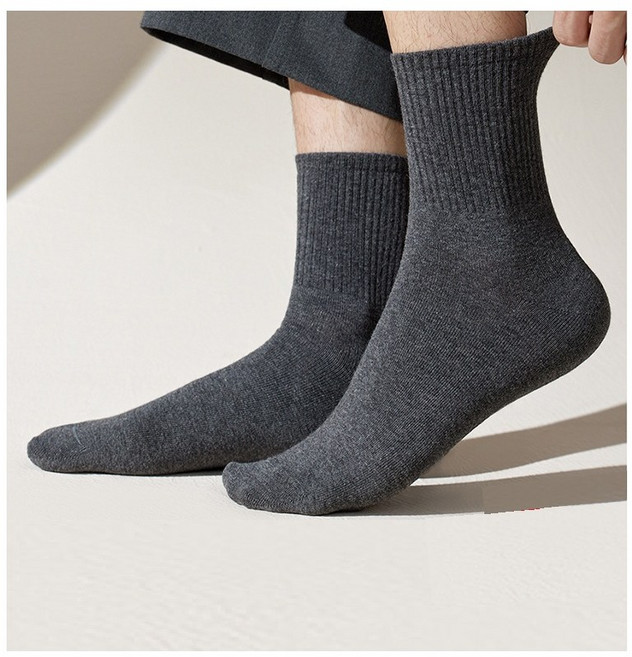 숑숑마녀 남자 순면 중목양말 스포츠양말 무지 데일리양말 5켤레 세트