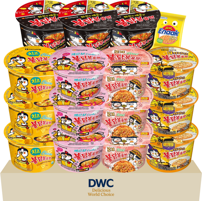 삼양 게메즈 컵라면세트 혼합세트 6종 총 16개 불닭볶음면 큰컵 까르보 로제 치즈 4가지치즈 에낙 야식 자취 캠핑 대용량, 15개