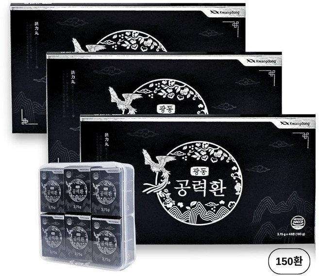 광동 공진 공력단 침향환 침향단 기력단 활력단 + 6환 추가증정, 180g, 3박스