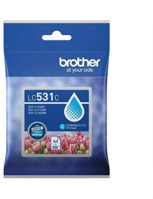 Brother LC 531XL 原廠黃色墨水匣 DCP-J1360DW, 標準量-藍色 [LC531C], 1個