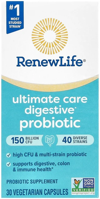 Renew Life 엑스트라 케어 Ultimate Flora™ 프로바이오틱 지연 방출 베지 캡슐, 1개 - 쿠팡