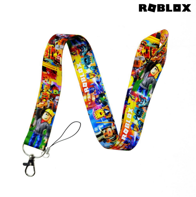 타임컴퍼니 로블록스 목걸이줄 핸드폰 스트랩 고리 분실방지, 1개, 옐로우