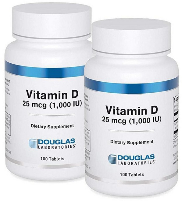 더글라스랩 비타민D 125mcg 1000IU Douglas Laboratories Vitamin D3, 2개, 100정