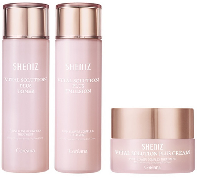 코리아나 바이탈 플러스 탄력강화 스킨 토너 150ml+에멀젼 150ml+크림 50ml, 3개