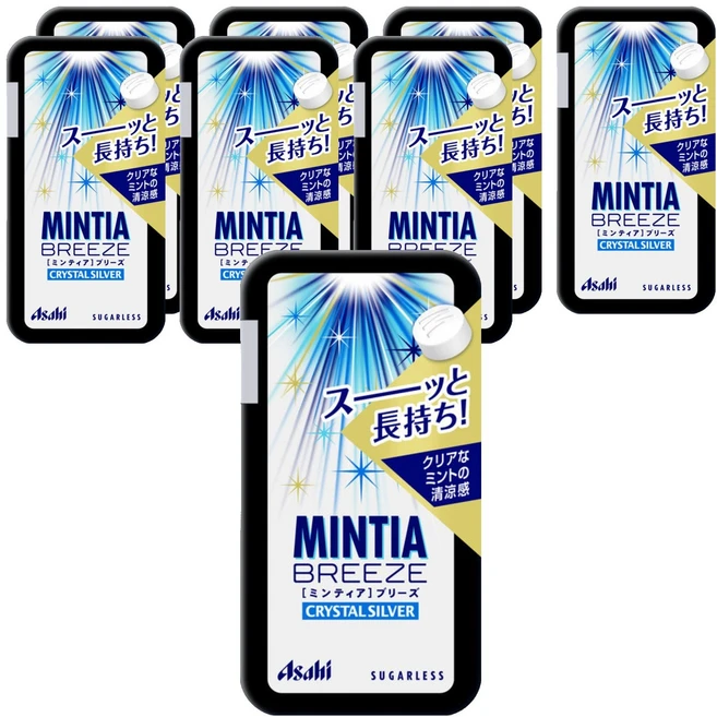 일본 아사히 민티아 브리즈 크리스탈 실버 30립 x8개, 22g, 8개 - 쿠팡