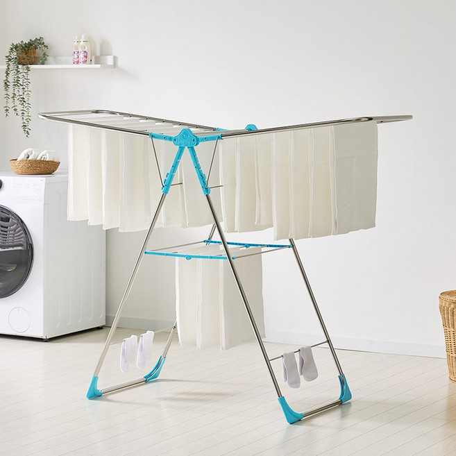 LIVINGCORE 국산 고급형 강한 빨래건조대 - 특대 1단, 혼합색상, 1개