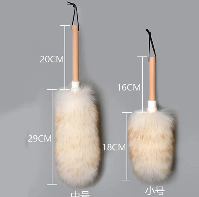 양모 먼지 떨이 가정용 제거 진드기 부드러운 가구 자동차 청소기 브러시 정전기 방지 닭 깃털, White M