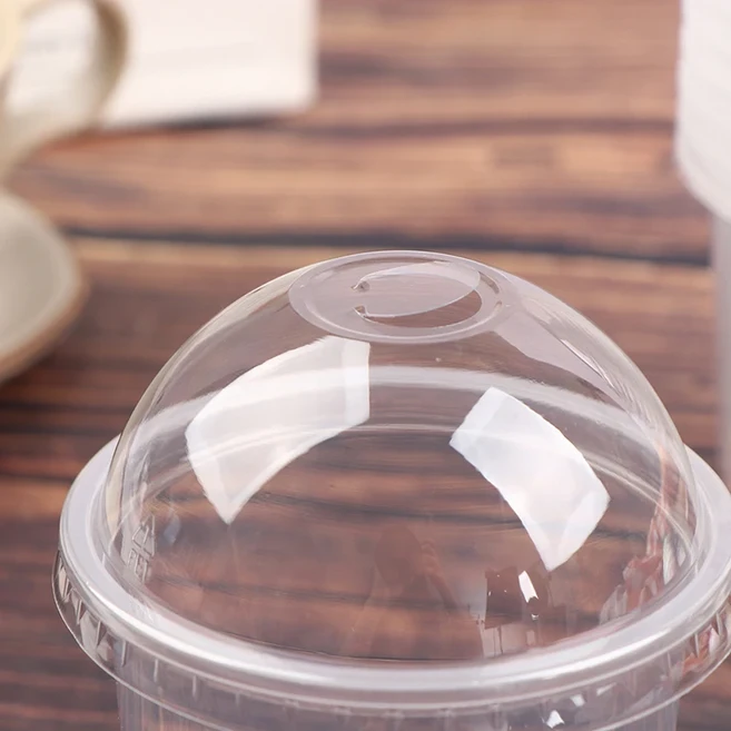 50Pcs 360ML 일회용 무스 케이크 컵 뚜껑 투명 플라스틱 푸딩 젤리 디저트 요구르트 파티 호의 포장 상자, 01 8.1x9.6x4.6cm