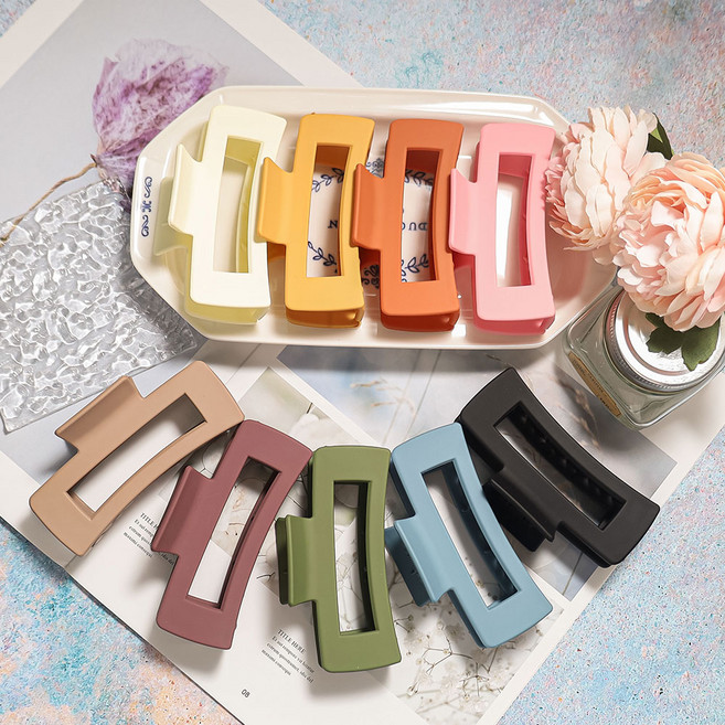 코욜하우키 [1+1 세트] 올림머리 핀 여성 헤어 집게핀 유포리아 무광 머리핀 반묶음 반머리 헤어핀