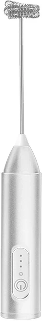 미니 커피 Frother USB 충전식 3 속도 폼 메이커 커피 우유 믹서 전기 핸들 블렌더 계란 비터 뜨거운 요리, 1개, 08 하얀색, 1ml