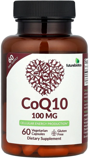 Futurebiotics 퓨처바이오틱스 CoQ10 100mg 60 베지캡 코큐텐 영양제, Futurebiotics 퓨처바이오틱스 CoQ10 10, 1개, 60정 - 쿠팡