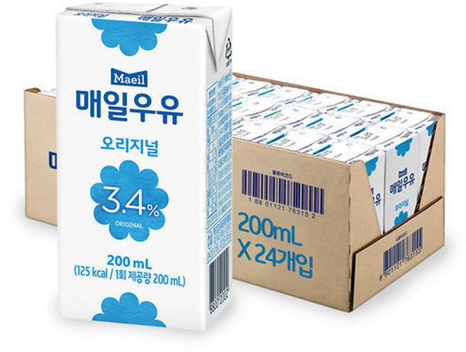 멸균우유 200ml 24팩