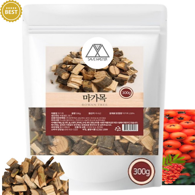 세이즈마스터 국산 마가목 마가목나무 껍질 나무 마가목피 국내산 막아목, 300g, 1개