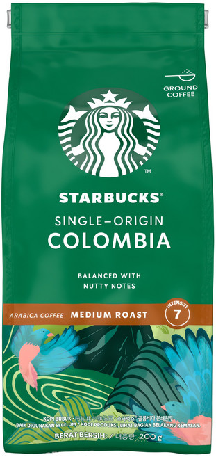 스타벅스 콜롬비아 분쇄 원두, 커피메이커(중간), 200g, 1개