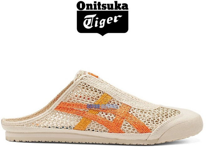 오니츠카타이거 멕시코 66 사봇 남녀 공용 뮬 슬립온 오트밀 하바네로 1183C123.251