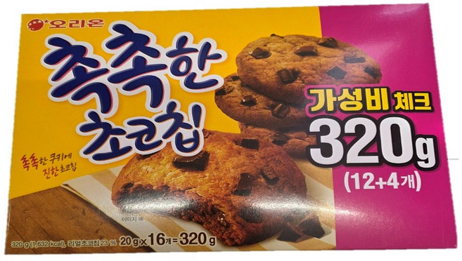 촉촉한초코칩, 320g, 12개
