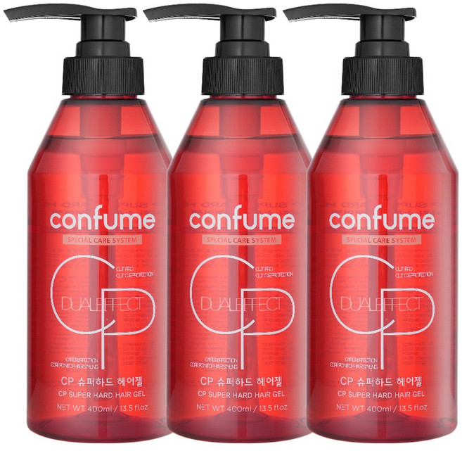 과일나라 컨퓸 슈퍼하드 헤어젤, 400ml, 3개