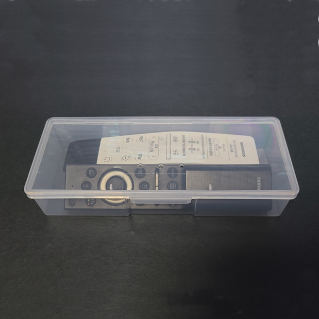 더블슬릿 휴대용 투명 플라스틱 케이스 (3개입) 수납 보관함 19x7.5x3.8cm, 1개