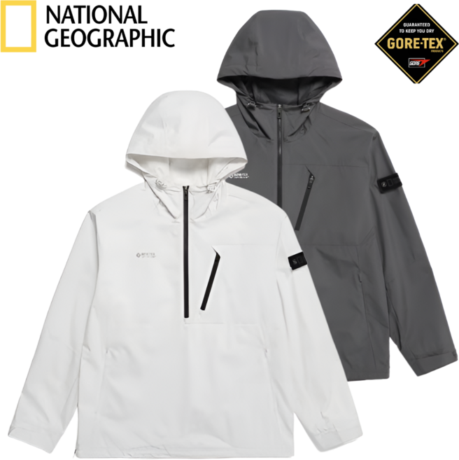 [백화점발송] 내셔널지오그래픽 남여공용 바람막이 후드점퍼 등산복 운동 트레킹 자켓
