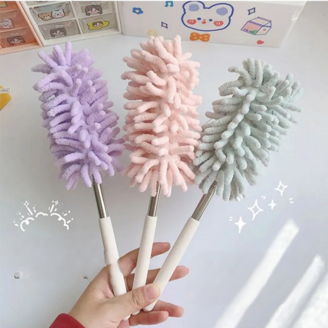 에이든 접이식 극세사 먼지털이 3p, 1세트, 밍크 민트 퍼플